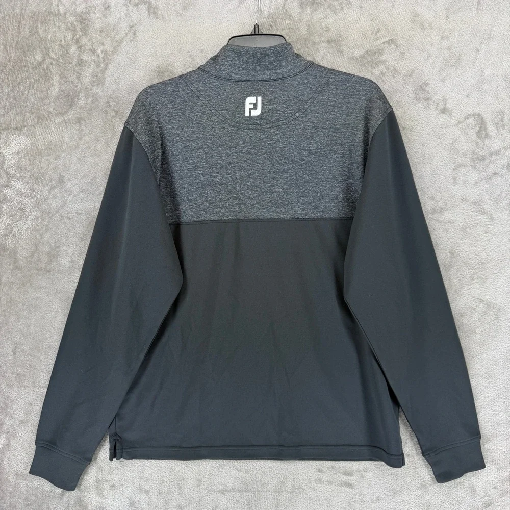 FootJoy Mens Grey Charcoal 1/4 Zip Golf Pullover Sweater‎ Medium 25313
